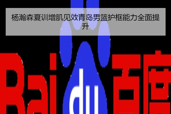 杨瀚森夏训增肌见效青岛男篮护框能力全面提升